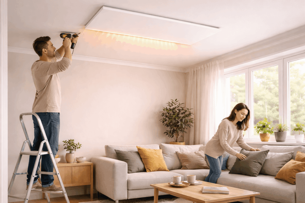 Infrarood verwarming plafond