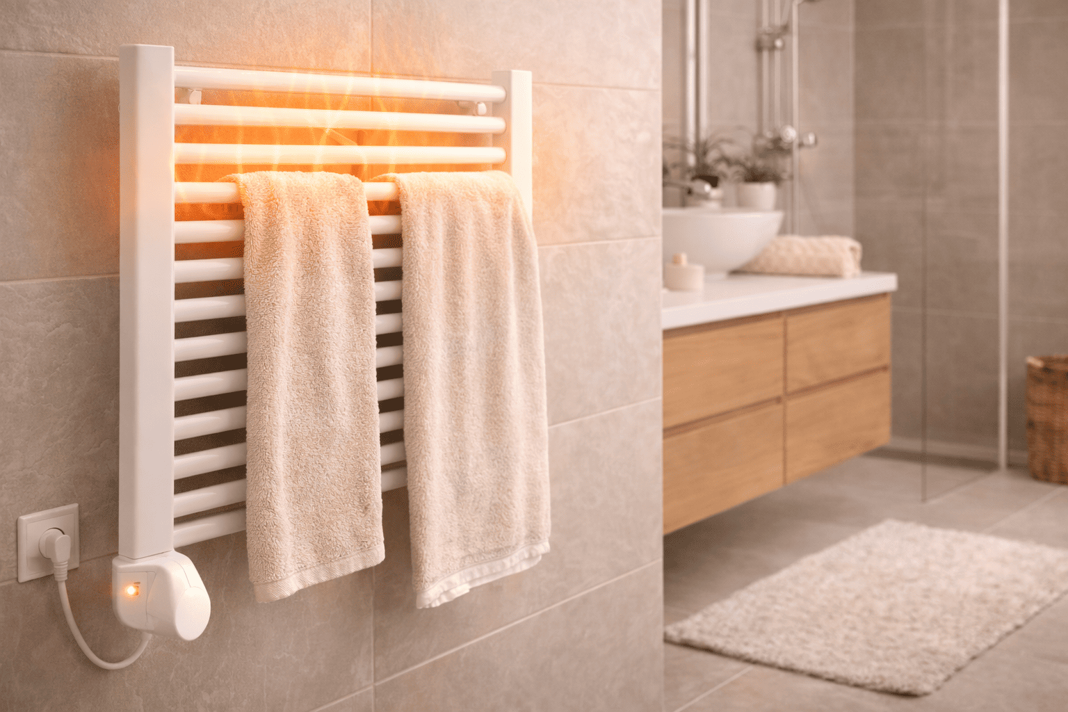 Badkamerspiegel met verlichting en verwarming