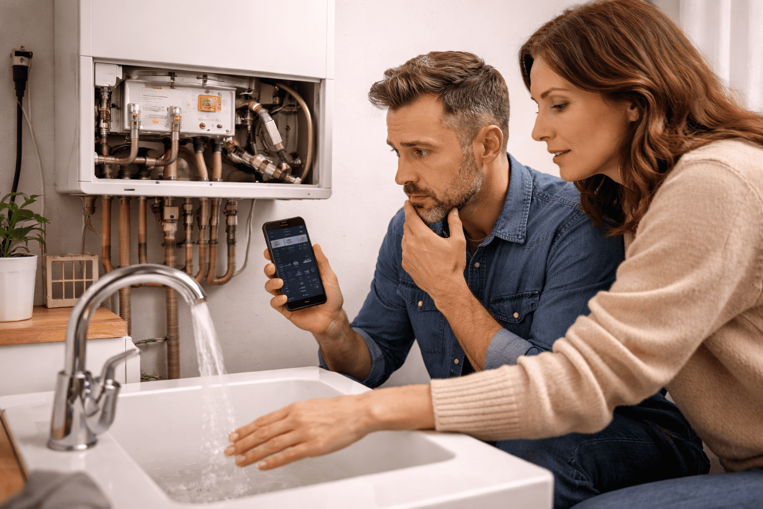 Wel warm water maar geen verwarming