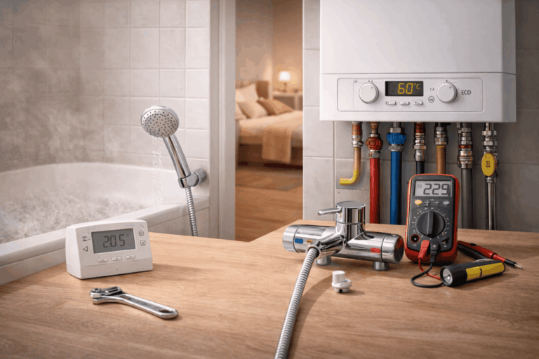 Geen warm water maar wel verwarming