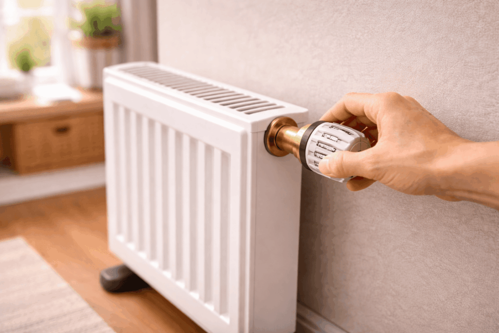 Radiator open of dicht draaien