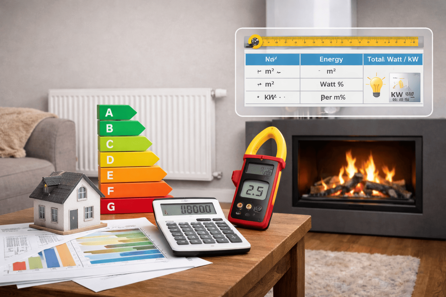 Hoeveel watt per m³ verwarming heb je nodig